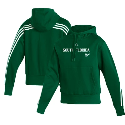Women's adidas Hunter Green South Florida Bulls Fashion Pullover Hoodie
