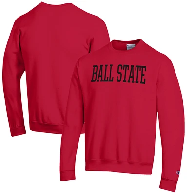Men's Champion Cardinal Ball State Cardinals Eco Powerblend Crewneck Sweatshirt