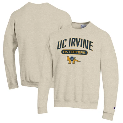 Men's Champion Heathered Oatmeal UC Irvine Anteaters Eco Powerblend Crewneck Sweatshirt