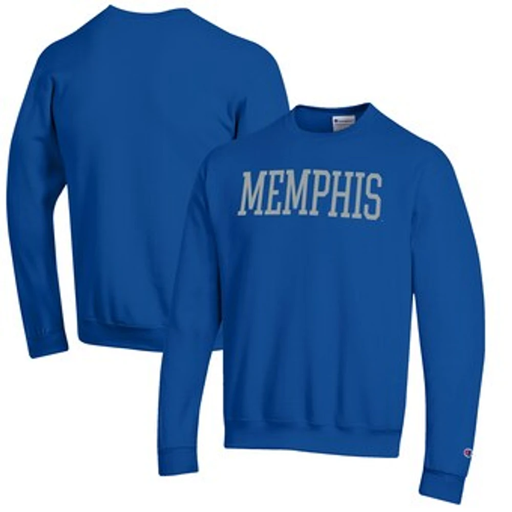 Men's Champion Royal Memphis Tigers Eco Powerblend Crewneck Sweatshirt