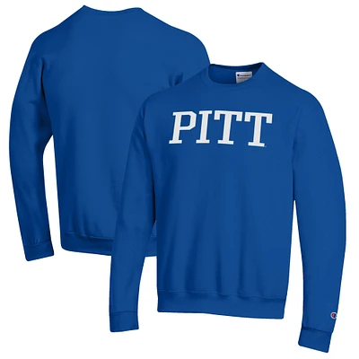 Men's Champion Royal Pitt Panthers Eco Powerblend Crewneck Sweatshirt