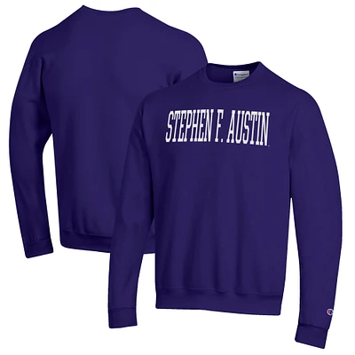 Men's Champion Purple Stephen F Austin Lumberjacks Eco Powerblend Crewneck Sweatshirt