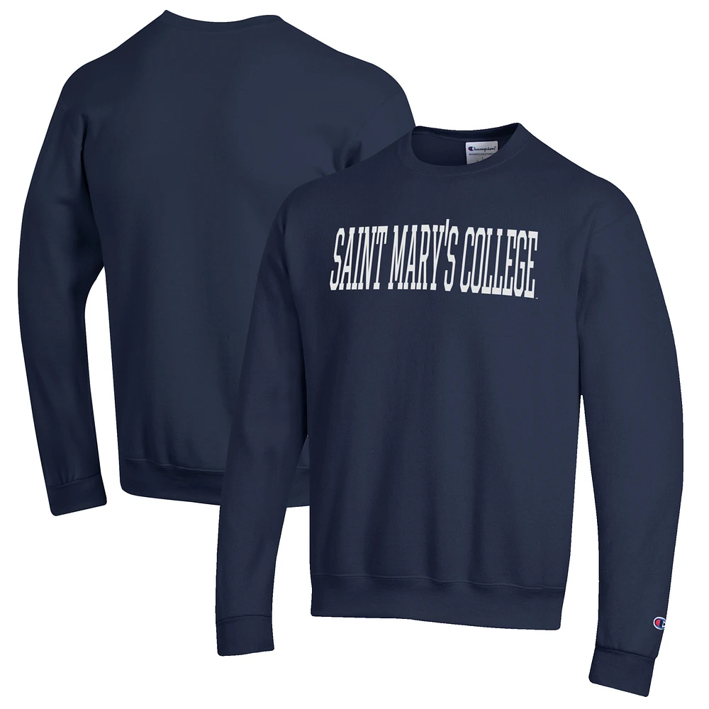 Men's Champion Navy Saint Mary's Gaels Eco Powerblend Crewneck Sweatshirt