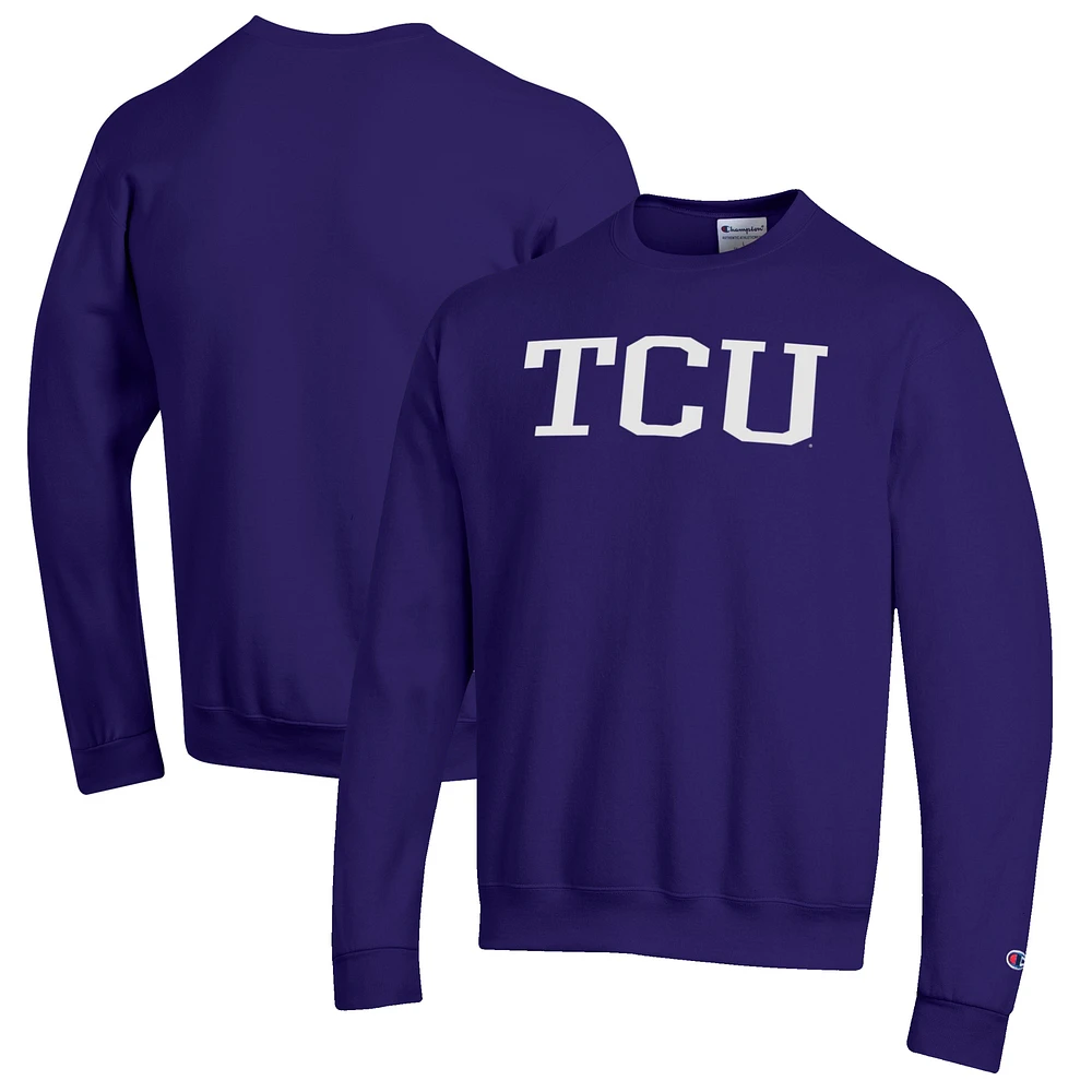 Men's Champion Purple TCU Horned Frogs Eco Powerblend Crewneck Sweatshirt