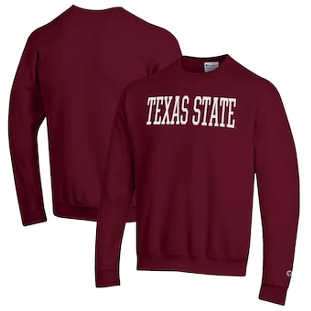 Men's Champion Maroon Texas State Bobcats Eco Powerblend Crewneck Sweatshirt