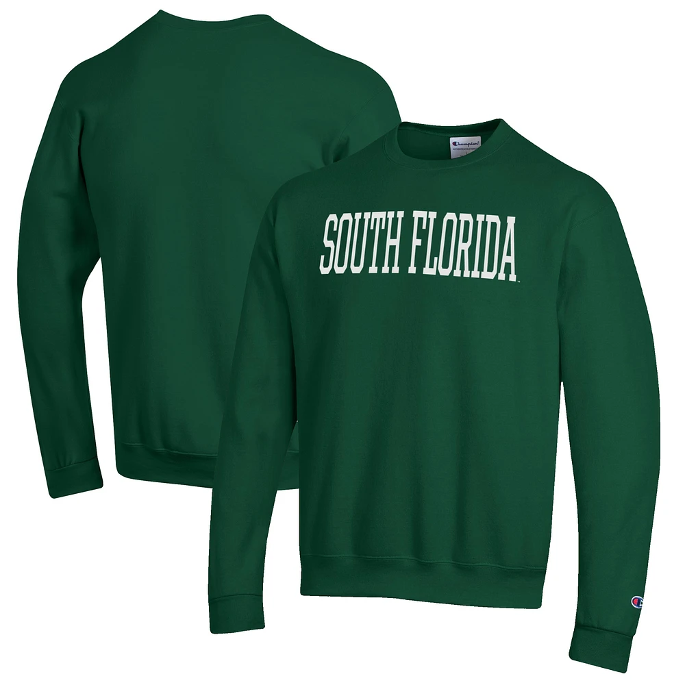 Men's Champion Green South Florida Bulls Eco Powerblend Crewneck Sweatshirt