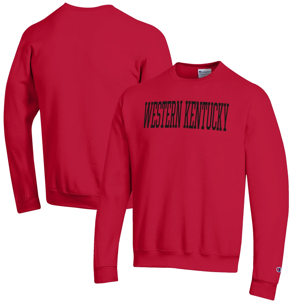 Men's Champion Red Western Kentucky Hilltoppers Eco Powerblend Crewneck Sweatshirt