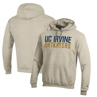 Men's Champion Oatmeal UC Irvine Anteaters Eco Powerblend Pullover Hoodie