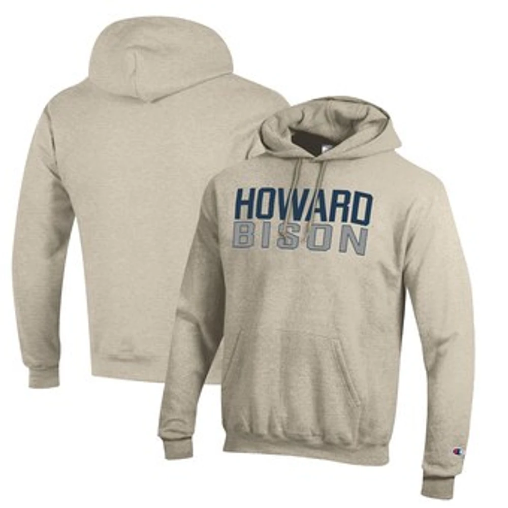 Men's Champion Oatmeal Howard Bison Eco Powerblend Pullover Hoodie