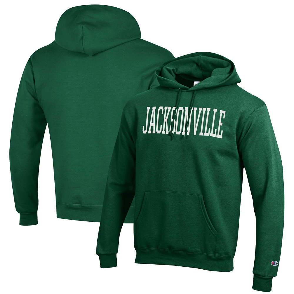 Men's Champion Green JU Dolphins Eco Powerblend Pullover Hoodie