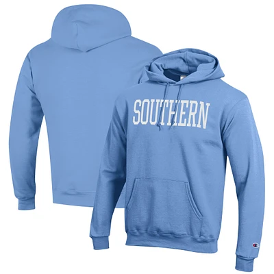 Men's Champion Light Blue Southern University Jaguars Eco Powerblend Pullover Hoodie
