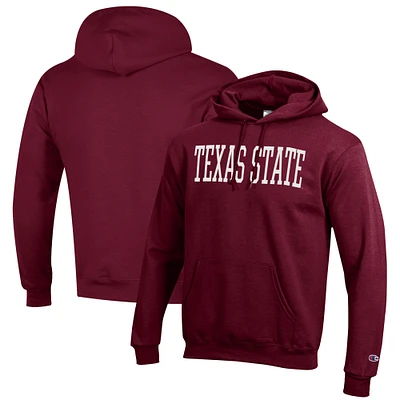 Men's Champion Maroon Texas State Bobcats Eco Powerblend Pullover Hoodie