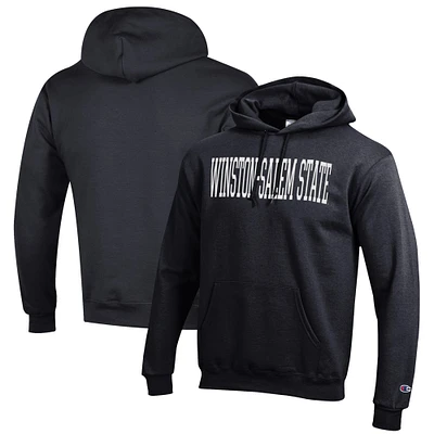 Men's Champion Black Winston-Salem State Rams Eco Powerblend Pullover Hoodie