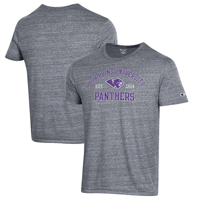 Men's Champion Heathered Gray High Point Panthers Ultimate Tri-Blend T-Shirt