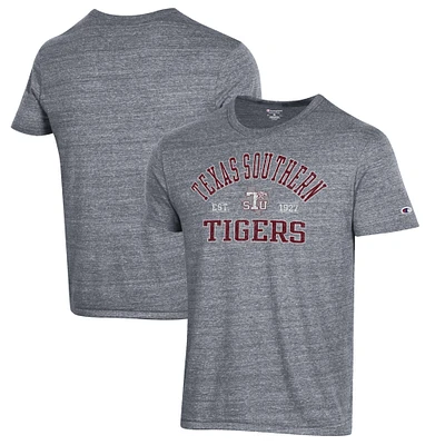 Men's Champion Heathered Gray Texas Southern Tigers Ultimate Tri-Blend T-Shirt