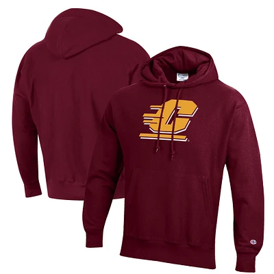 Men's Champion Maroon Central Michigan Chippewas Reverse Weave Fleece Pullover Hoodie