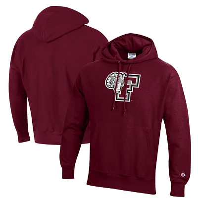 Men's Champion Maroon Fordham Rams Reverse Weave Fleece Pullover Hoodie