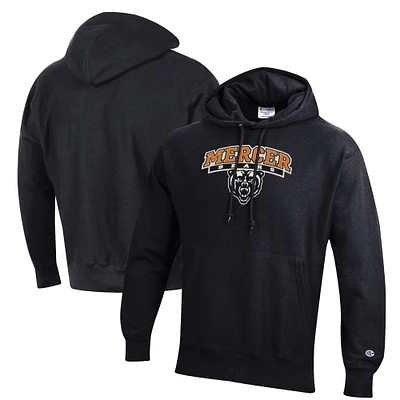 Men's Champion Black Mercer Bears Reverse Weave Fleece Pullover Hoodie