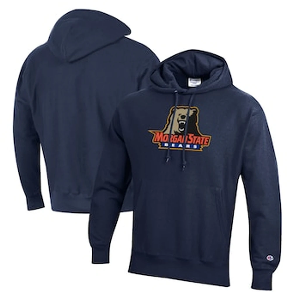 Men's Champion Navy Morgan State Bears Reverse Weave Fleece Pullover Hoodie