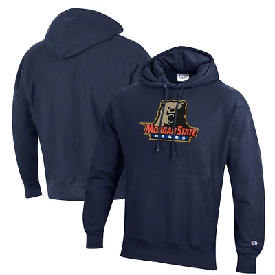 Men's Champion Navy Morgan State Bears Reverse Weave Fleece Pullover Hoodie