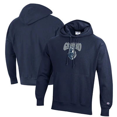 Men's Champion Navy SUNY Geneseo Knights Reverse Weave Fleece Pullover Hoodie