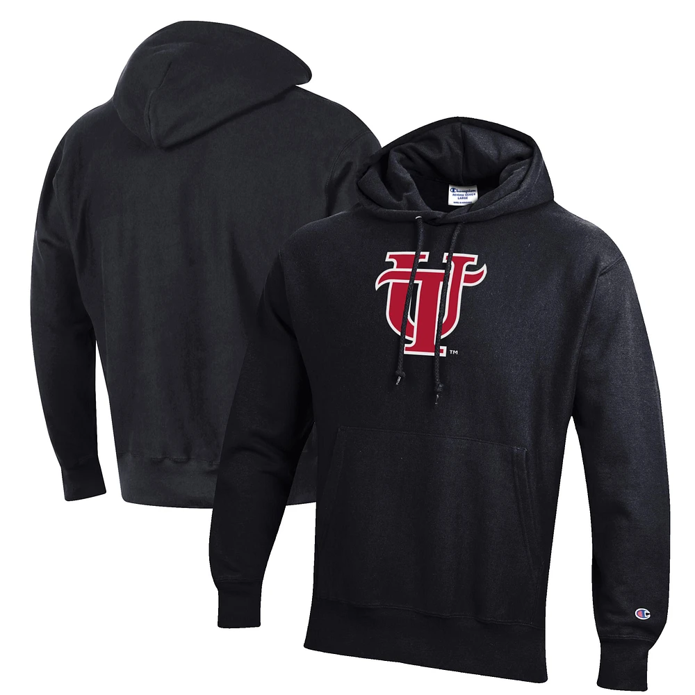 Men's Champion Black University of Tampa Spartans Reverse Weave Fleece Pullover Hoodie