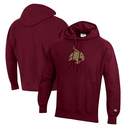 Men's Champion Maroon Texas State Bobcats Reverse Weave Fleece Pullover Hoodie