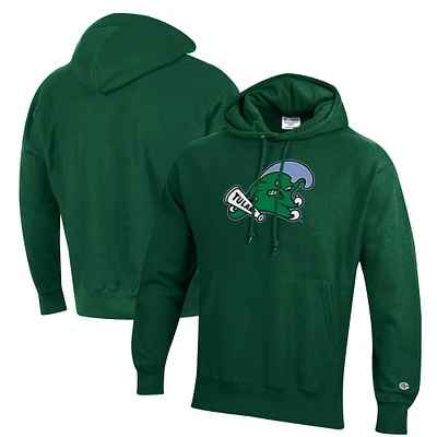 Men's Champion Green Tulane Wave Reverse Weave Fleece Pullover Hoodie