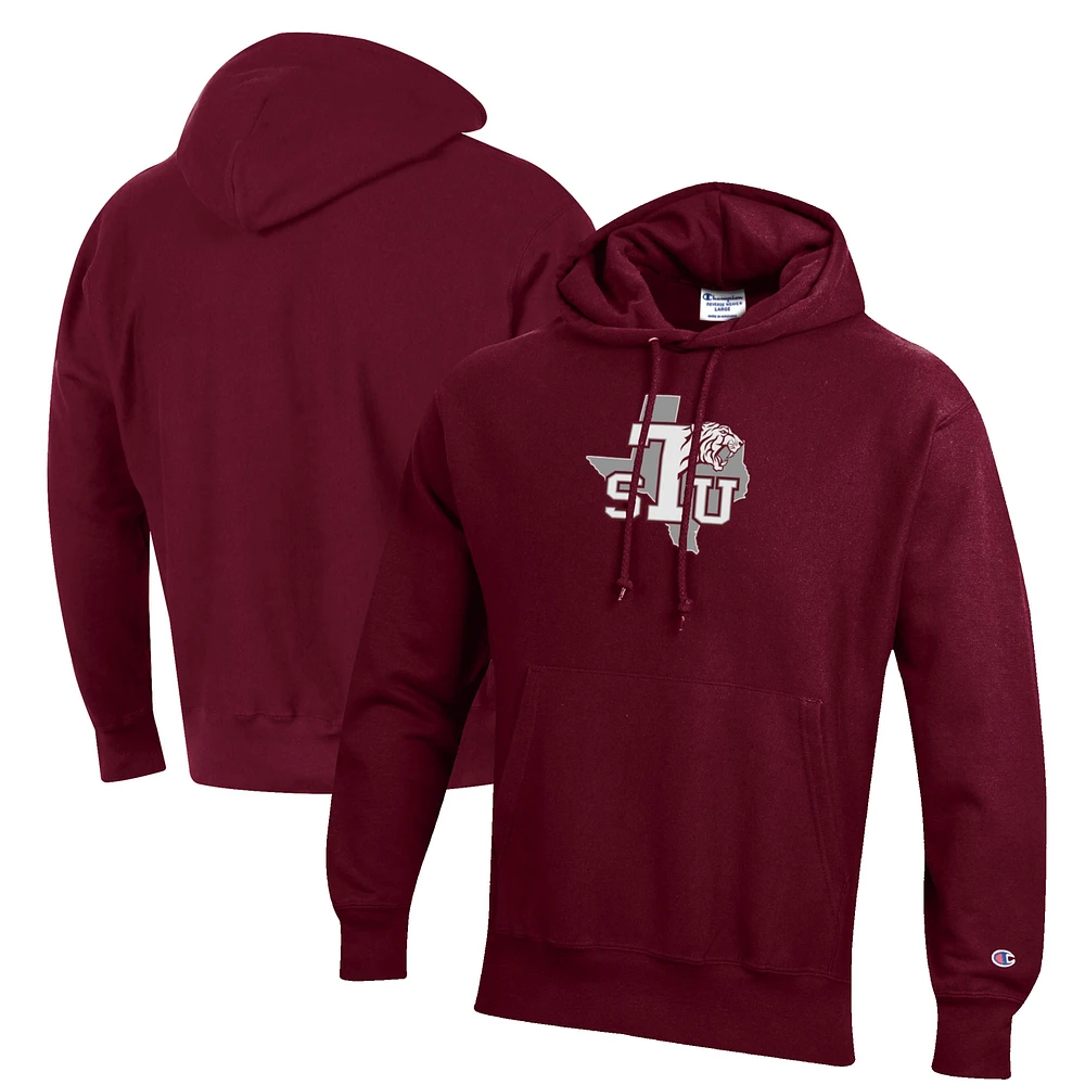 Men's Champion Maroon Texas Southern Tigers Reverse Weave Fleece Pullover Hoodie