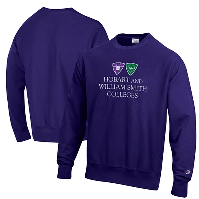 Men's Champion Purple Hobart Statesmen Reverse Weave Fleece Crewneck Sweatshirt