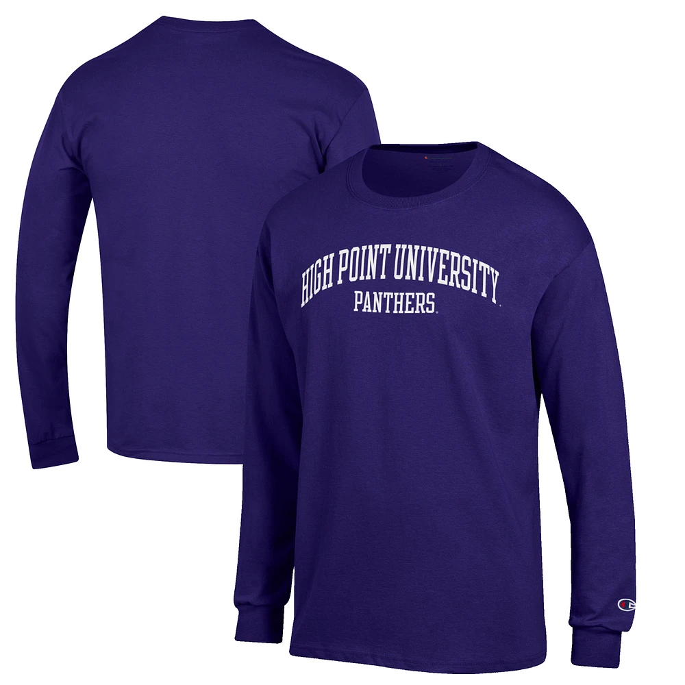 Men's Champion Purple High Point Panthers Jersey Long Sleeve T-Shirt