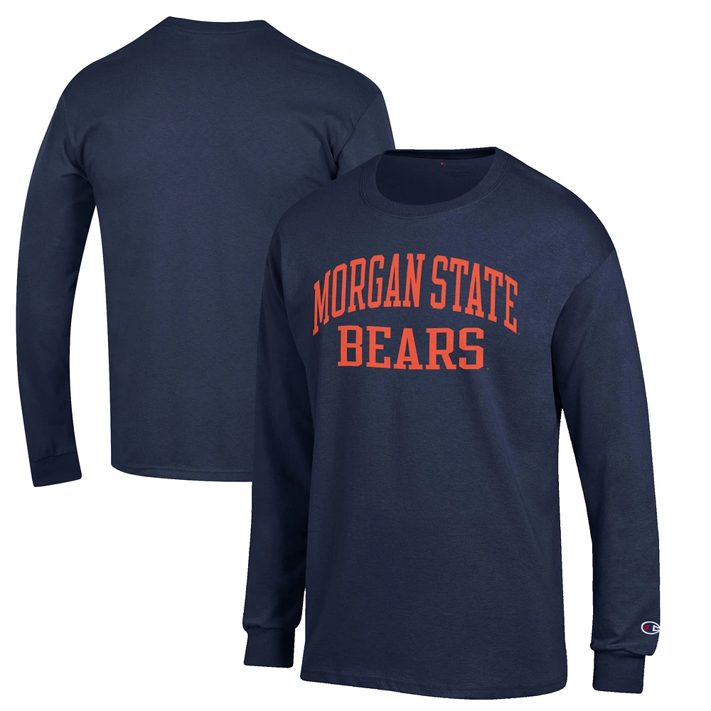 Men's Champion Royal Morgan State Bears Jersey Long Sleeve T-Shirt
