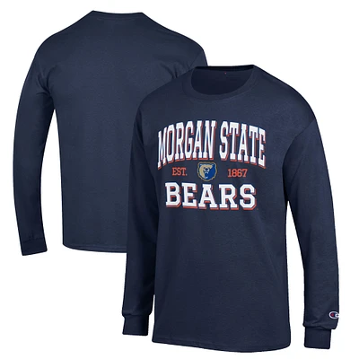 Men's Champion Royal Morgan State Bears Jersey Est. Date Long Sleeve T-Shirt