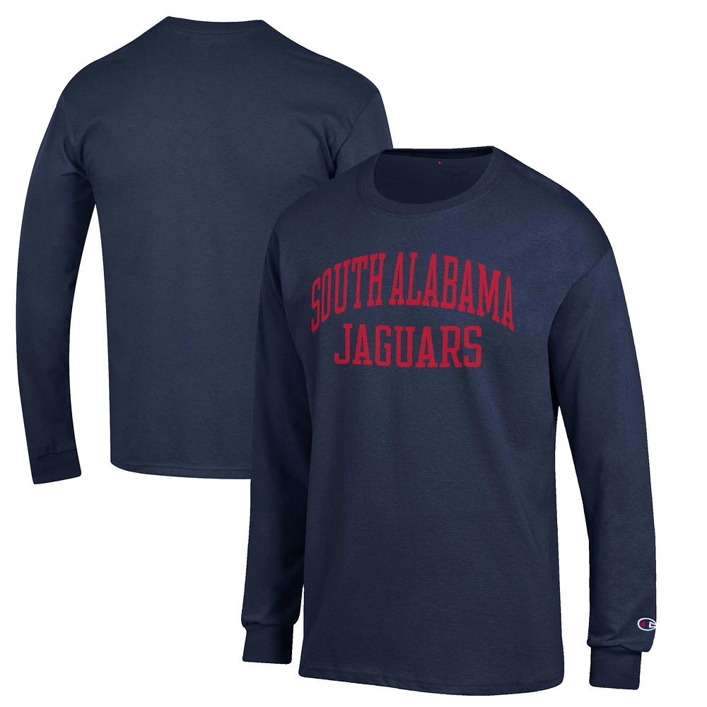 Men's Champion Navy South Alabama Jaguars Jersey Long Sleeve T-Shirt