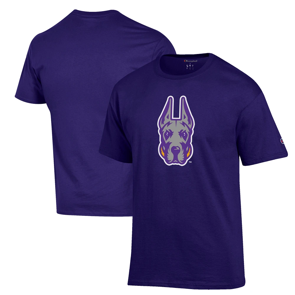 Men's Champion Purple Albany Great Danes Primary Jersey T-Shirt