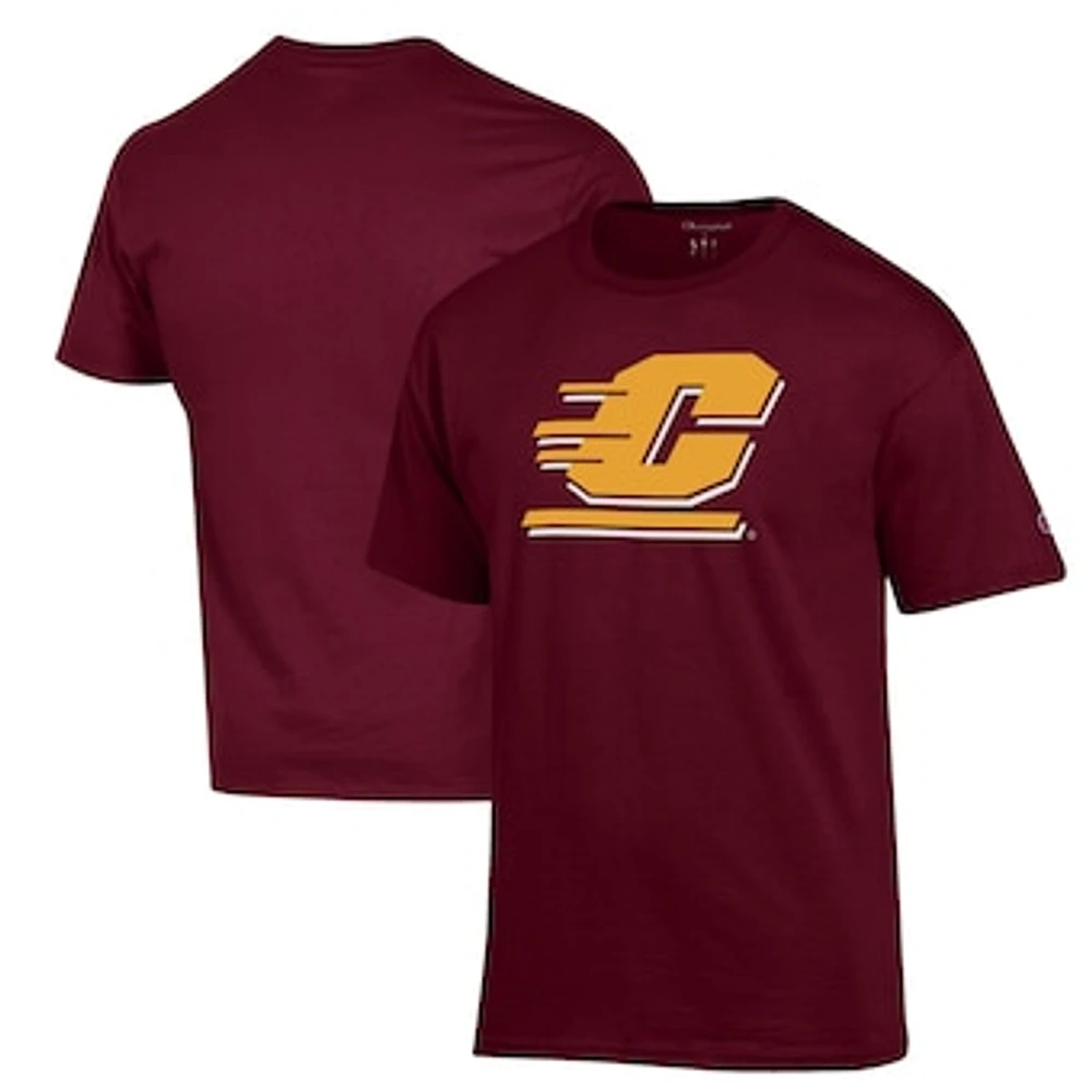Men's Champion Maroon Central Michigan Chippewas Primary Jersey T-Shirt