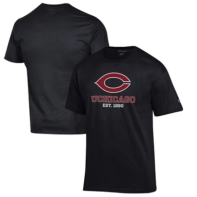 Men's Champion Black Chicago Maroons Est. Date Jersey T-Shirt