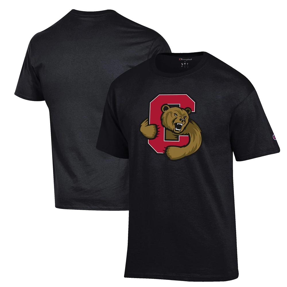 Men's Champion Black Cornell Big Red Primary Jersey T-Shirt