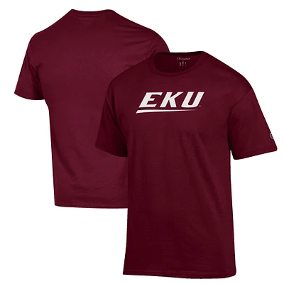 Men's Champion Maroon Eastern Kentucky Colonels Primary Jersey T-Shirt