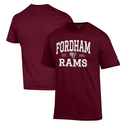 Men's Champion Maroon Fordham Rams Est. Date Jersey T-Shirt