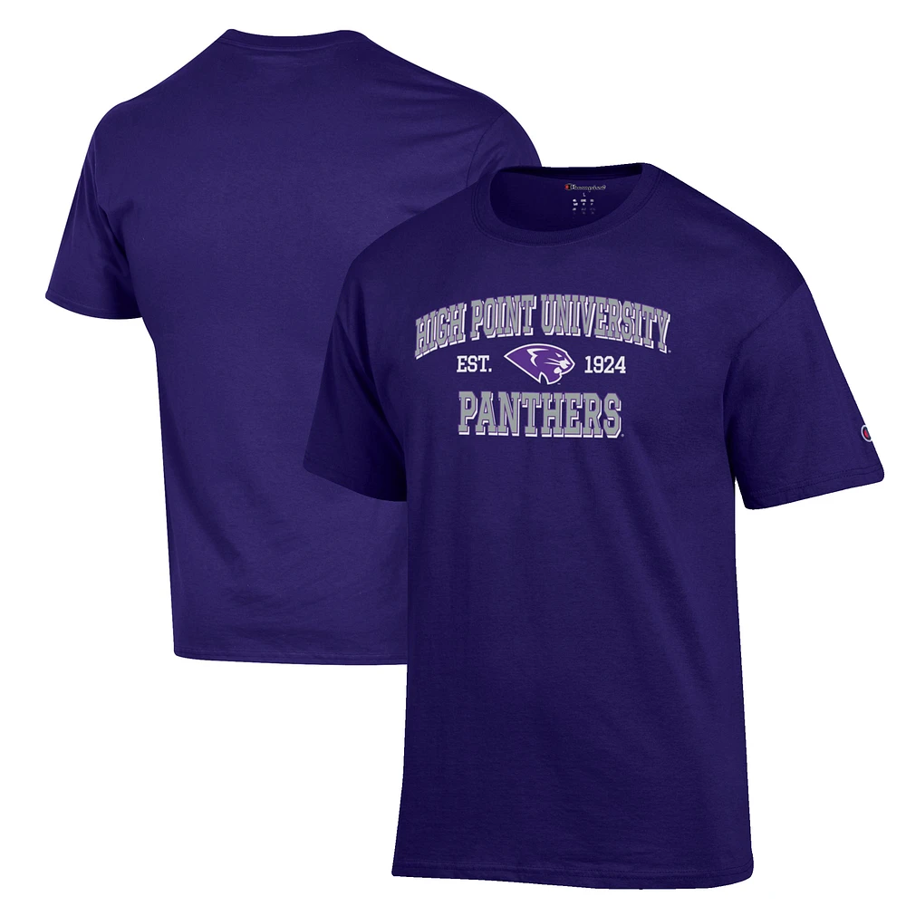 Men's Champion Purple High Point Panthers Est. Date Jersey T-Shirt