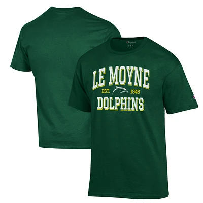 Men's Champion Green Le Moyne Dolphins Est. Date Jersey T-Shirt