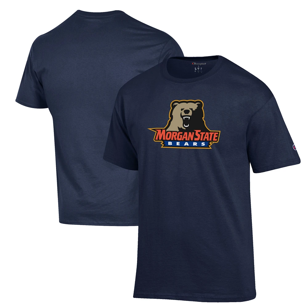 Men's Champion Navy Morgan State Bears Primary Jersey T-Shirt