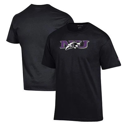 Men's Champion Black Niagara University Purple Eagles Primary Jersey T-Shirt