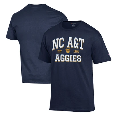 Men's Champion Navy North Carolina A&T Aggies Est. Date Jersey T-Shirt