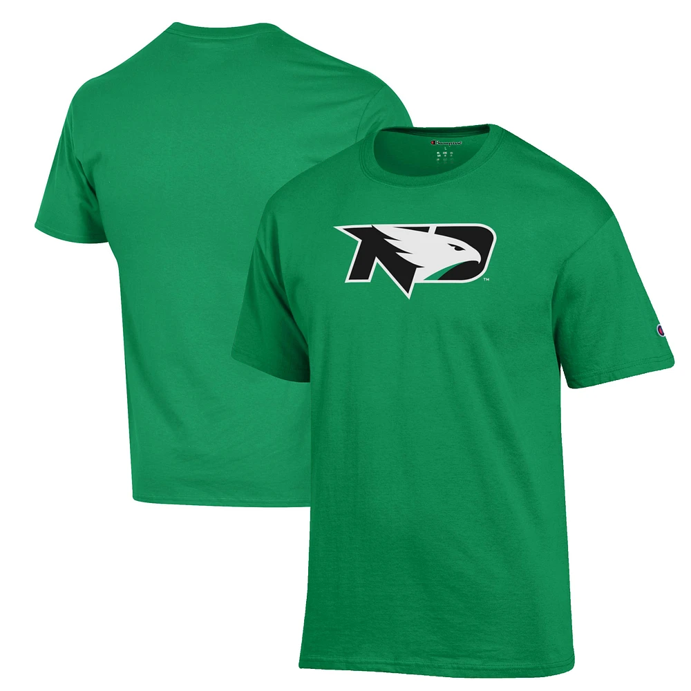 Men's Champion Kelly Green North Dakota Primary Jersey T-Shirt