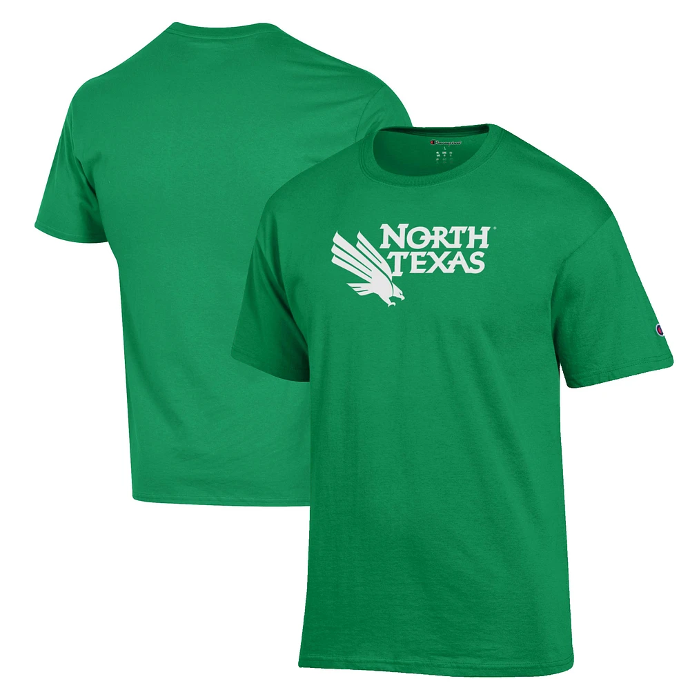 Men's Champion Kelly Green North Texas Mean Primary Jersey T-Shirt