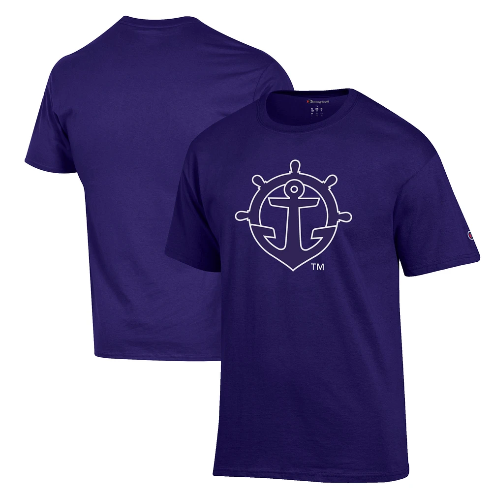 Men's Champion Purple Portland Pilots Primary Jersey T-Shirt
