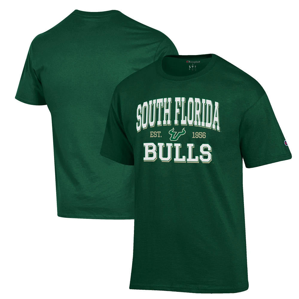 Men's Champion Green South Florida Bulls Est. Date Jersey T-Shirt
