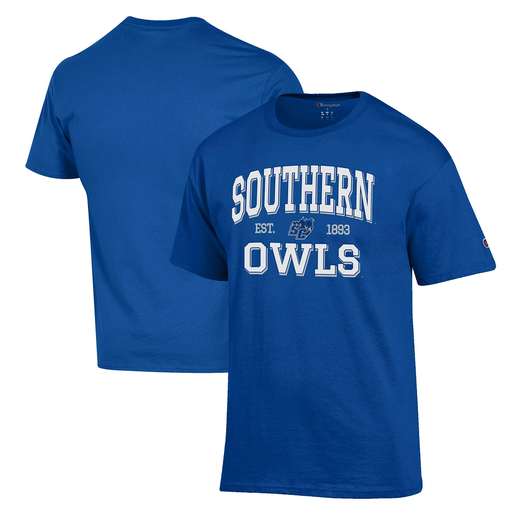 Men's Champion Blue Southern Connecticut Owls Est. Date Jersey T-Shirt
